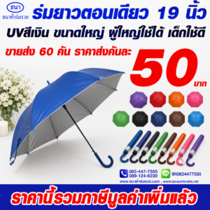 ร่มตอนเดียว 19 นิ้ว