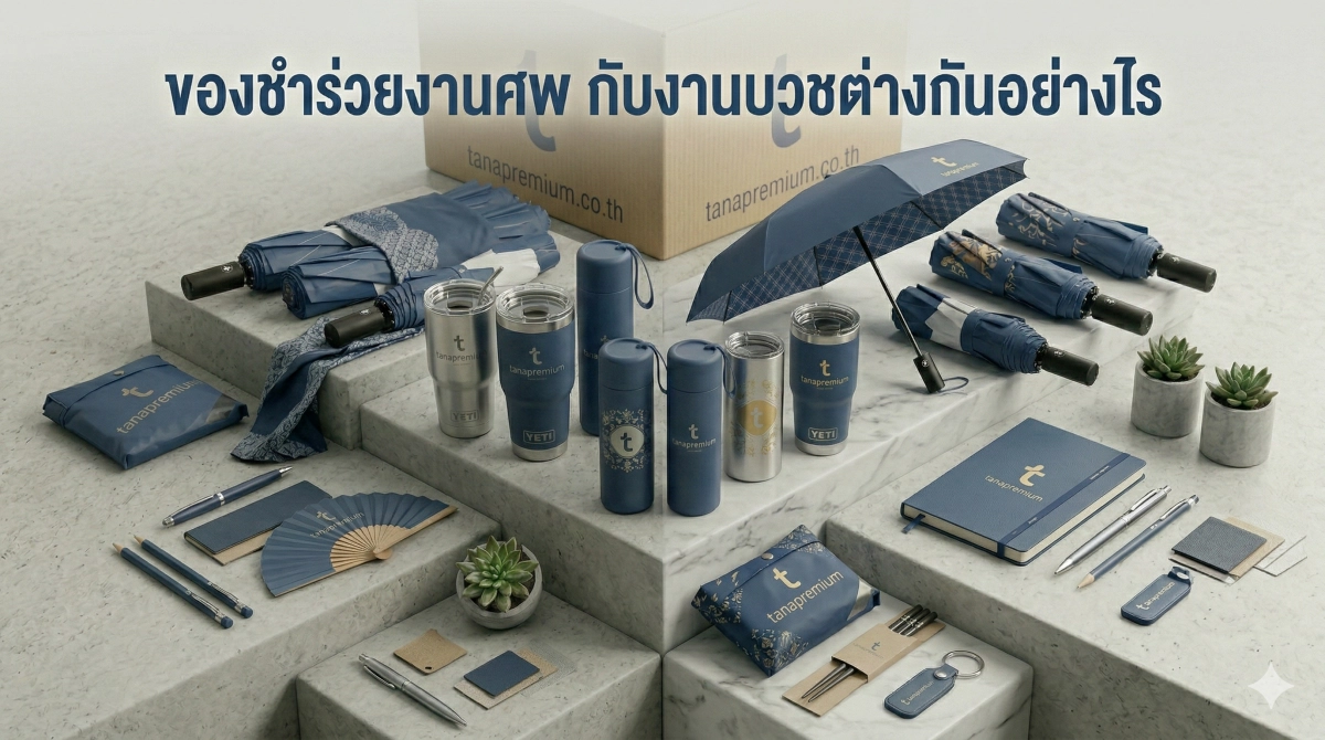 ของชำร่วยงานศพ กับงานบวชต่างกันอย่างไร